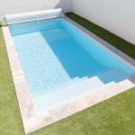 Piscine coque polyester à fond plat angles droits et parois droites modèle Philippines